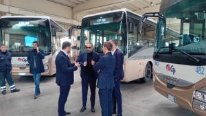 Il presidente Melucci nella sede aziendale